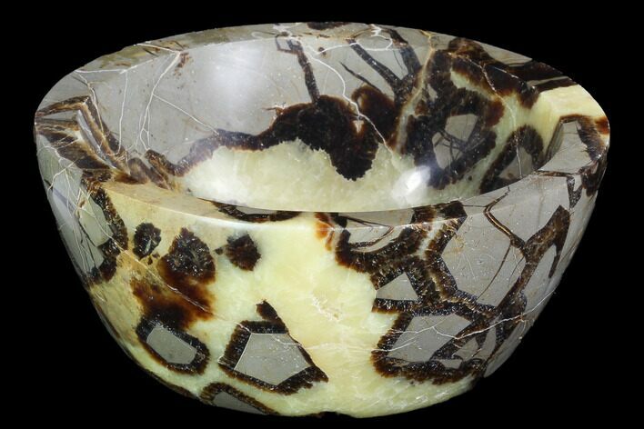 Polished Septarian Bowl - Madagascar #98270